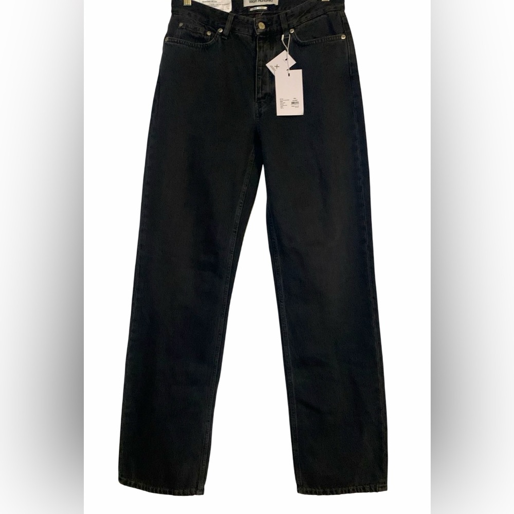 Won Hundred Black Straight Men's Denim Jeans, Sz 28” 100% Organic Cotton